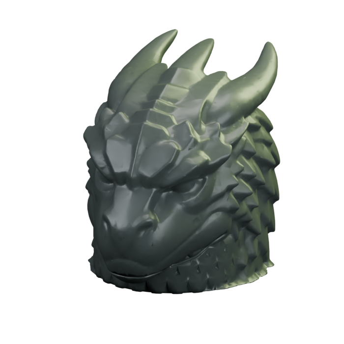 Drak Obsidian – studiový render 3D modelu