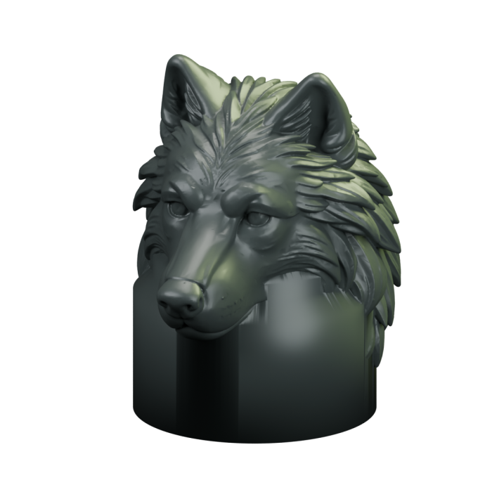 Vlk – studiový render 3D modelu